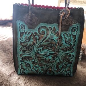 Patricia Nash brown leather tote